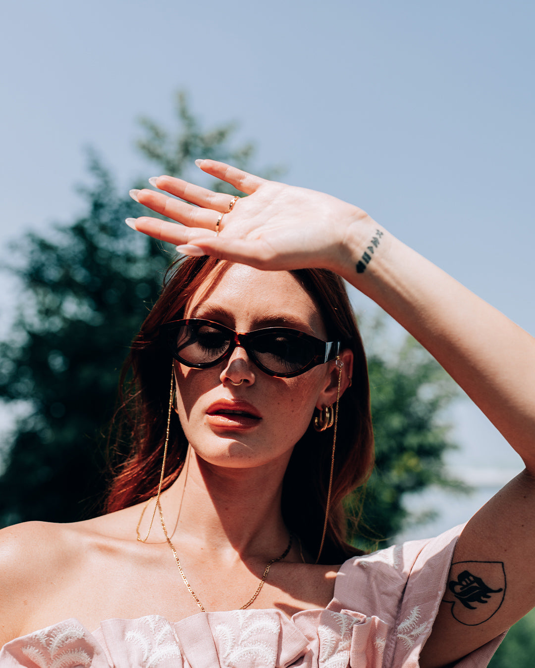 Rhodes Gold Glasses Chain