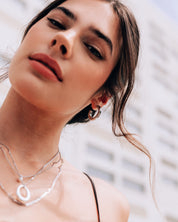 Pipe Silver Earrings