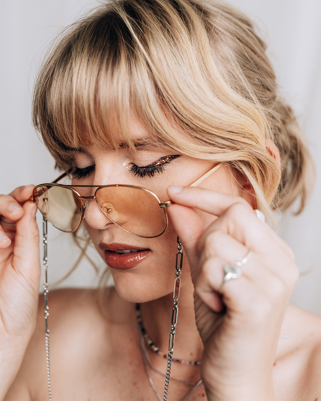 Frame Silver Glasses Chain
