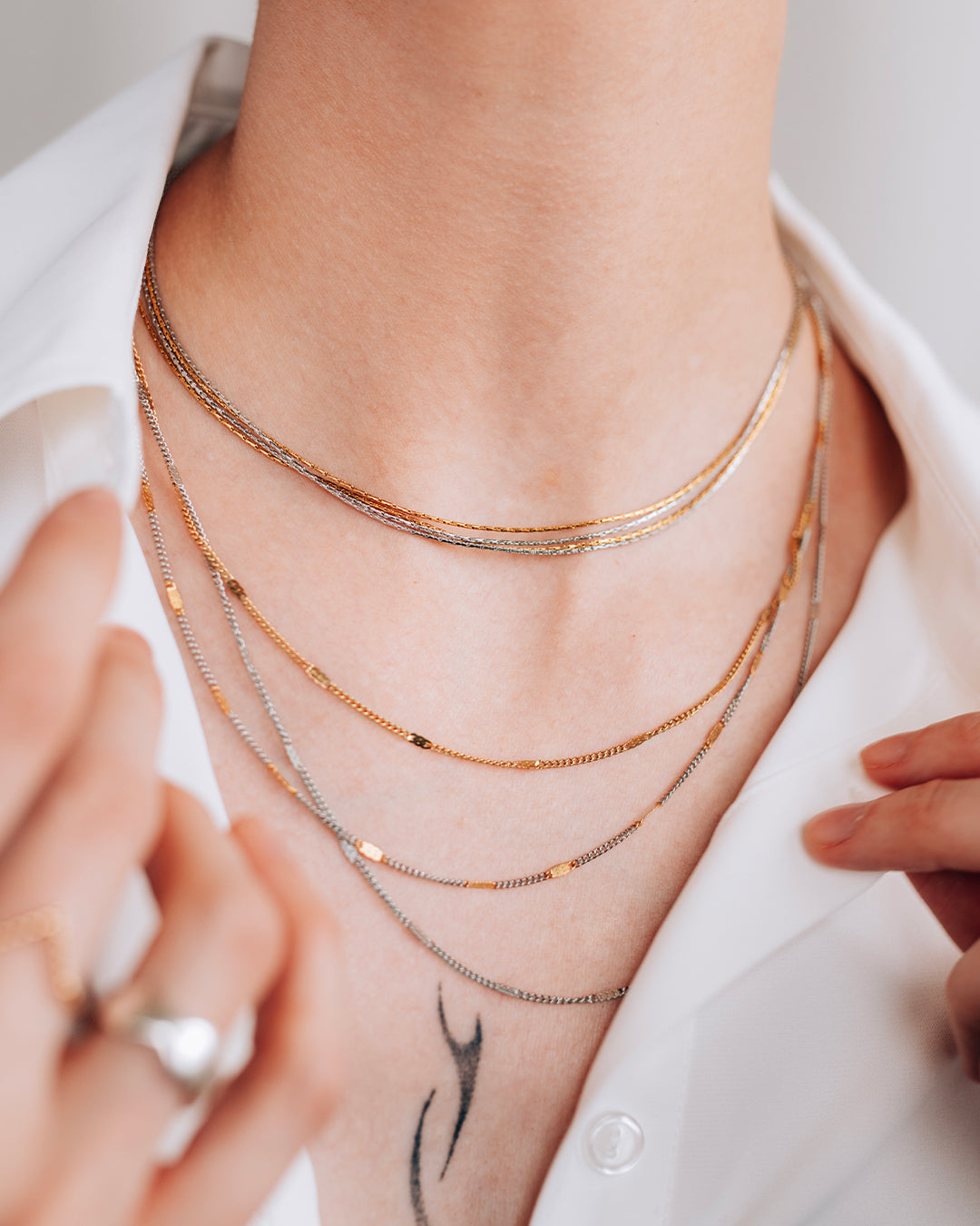 Step Two-Tone Necklace