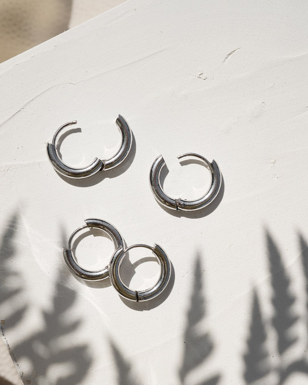 Huggie Silver Hoop Earrings
