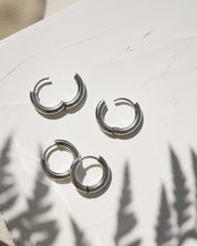 Huggie Silver Hoop Earrings