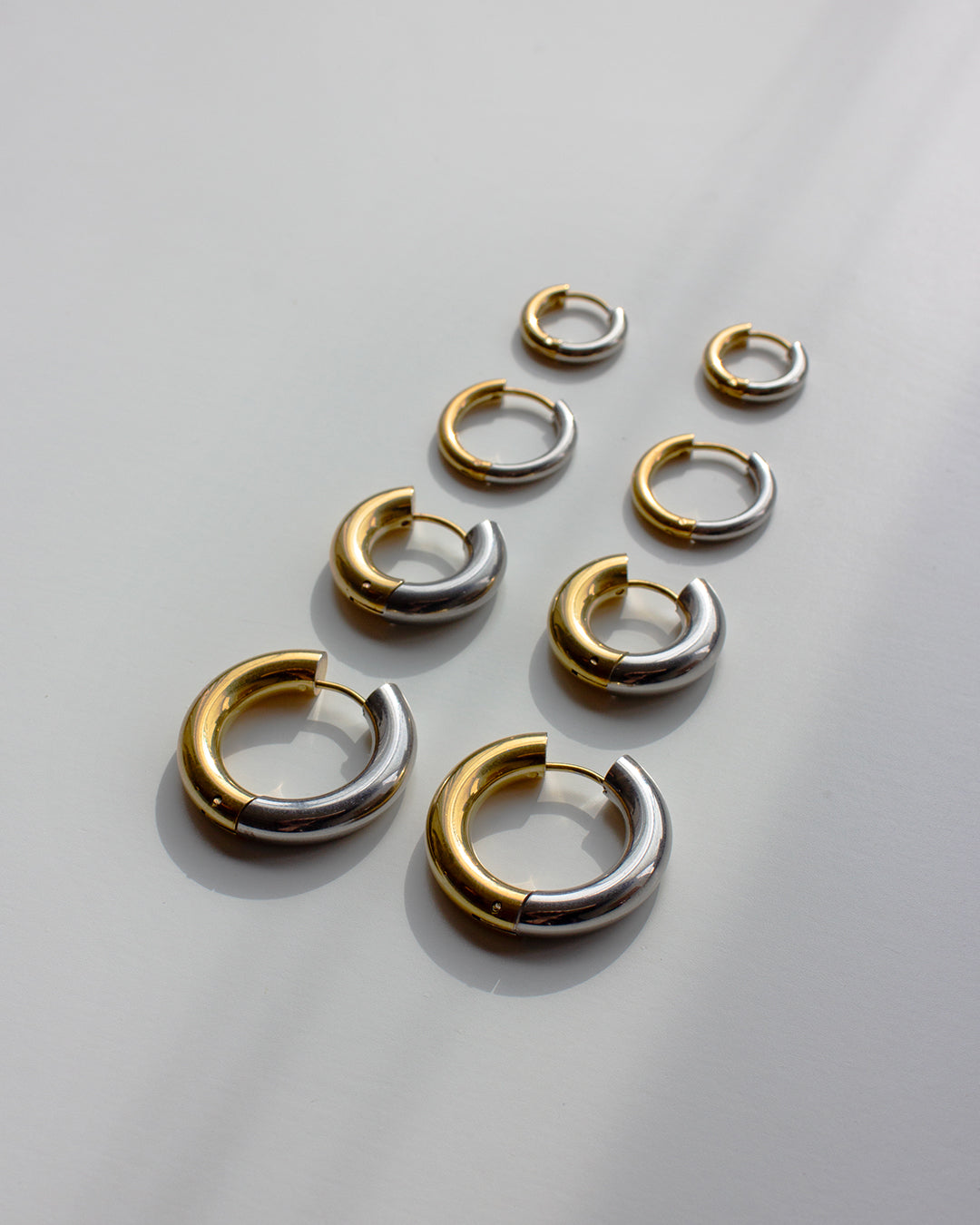 Hugo Two-Tone Hoop Earrings