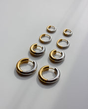 Hugo Two-Tone Hoop Earrings