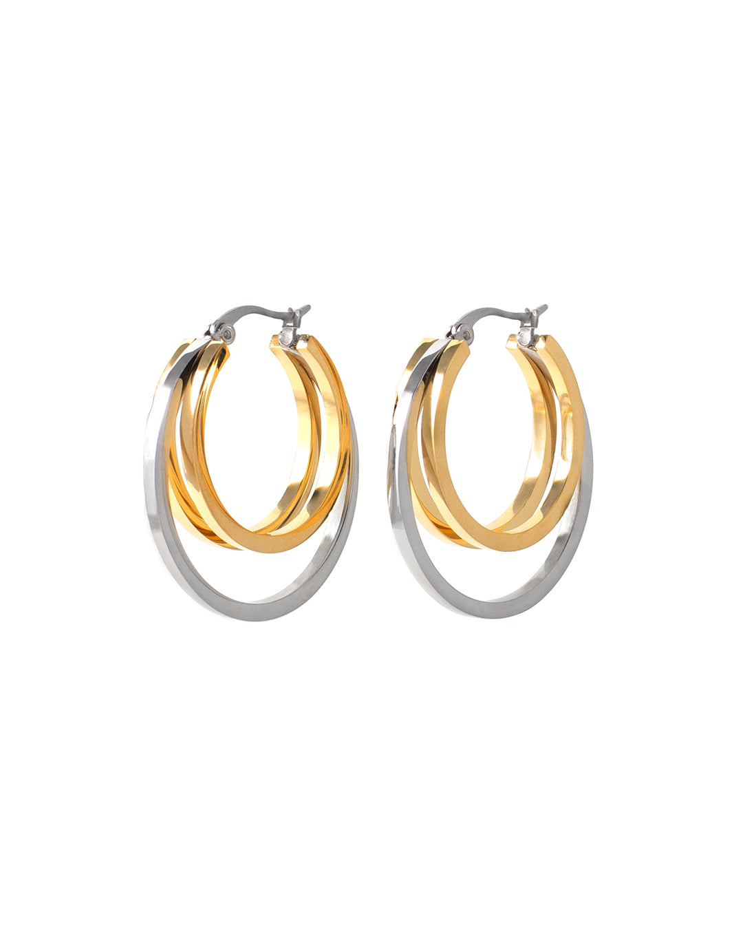 Musket Two-Tone Hoop Earrings