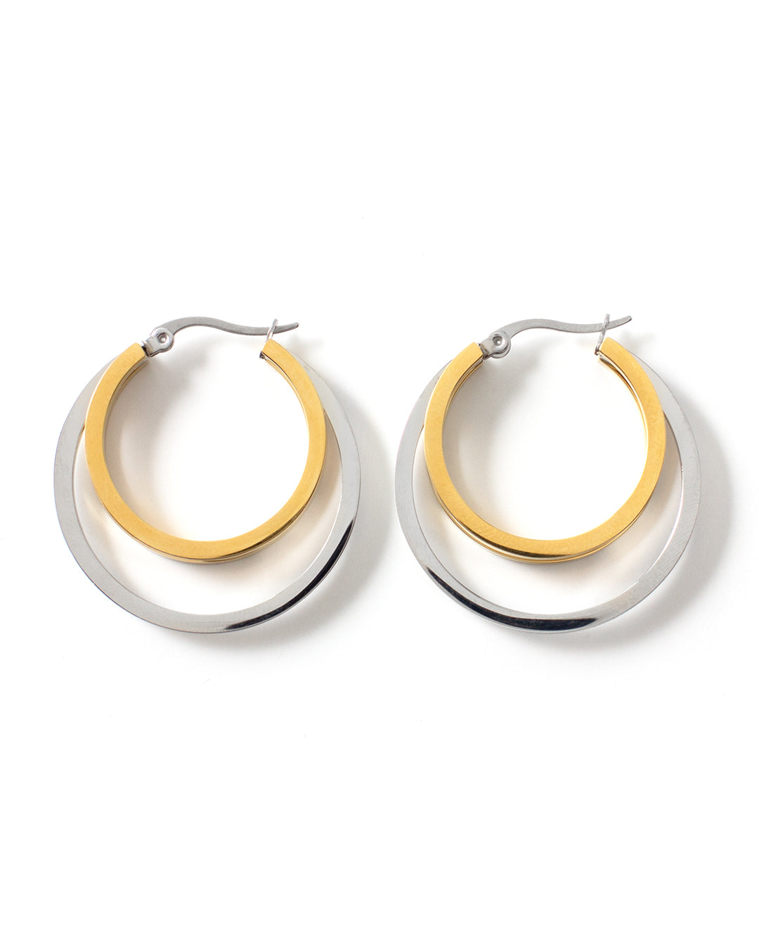 Musket Two-Tone Hoop Earrings