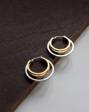 Musket Two-Tone Hoop Earrings