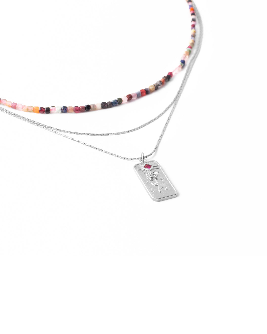 Pivoine Silver Necklace