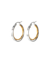 Rotary Two-Tone Hoop Earrings