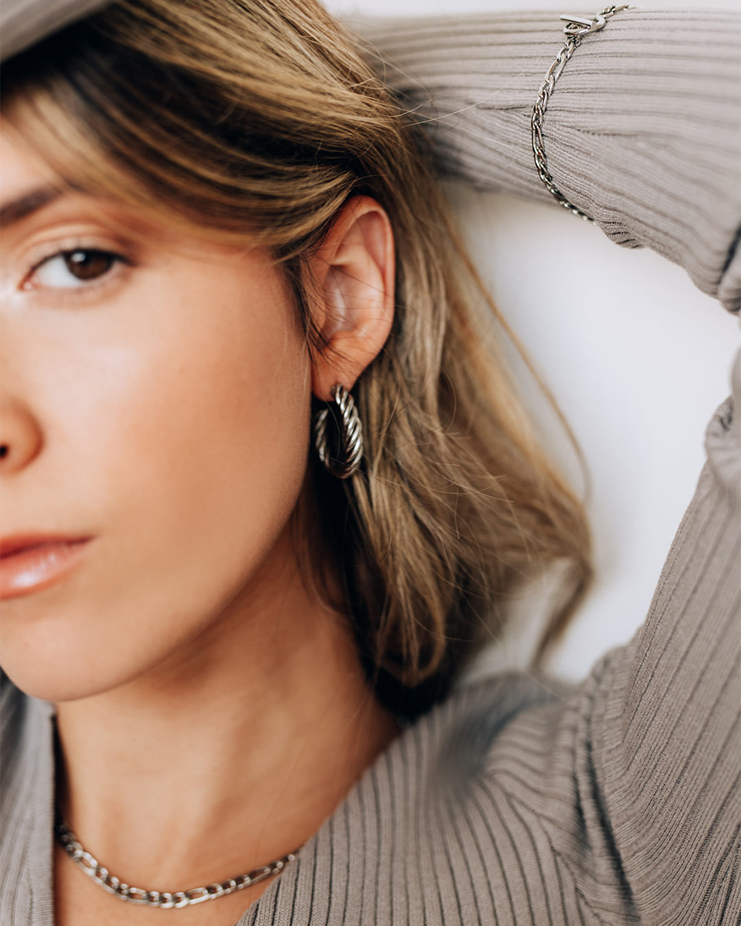 Spin Silver Earrings