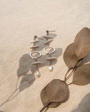 Biwa Silver Earrings