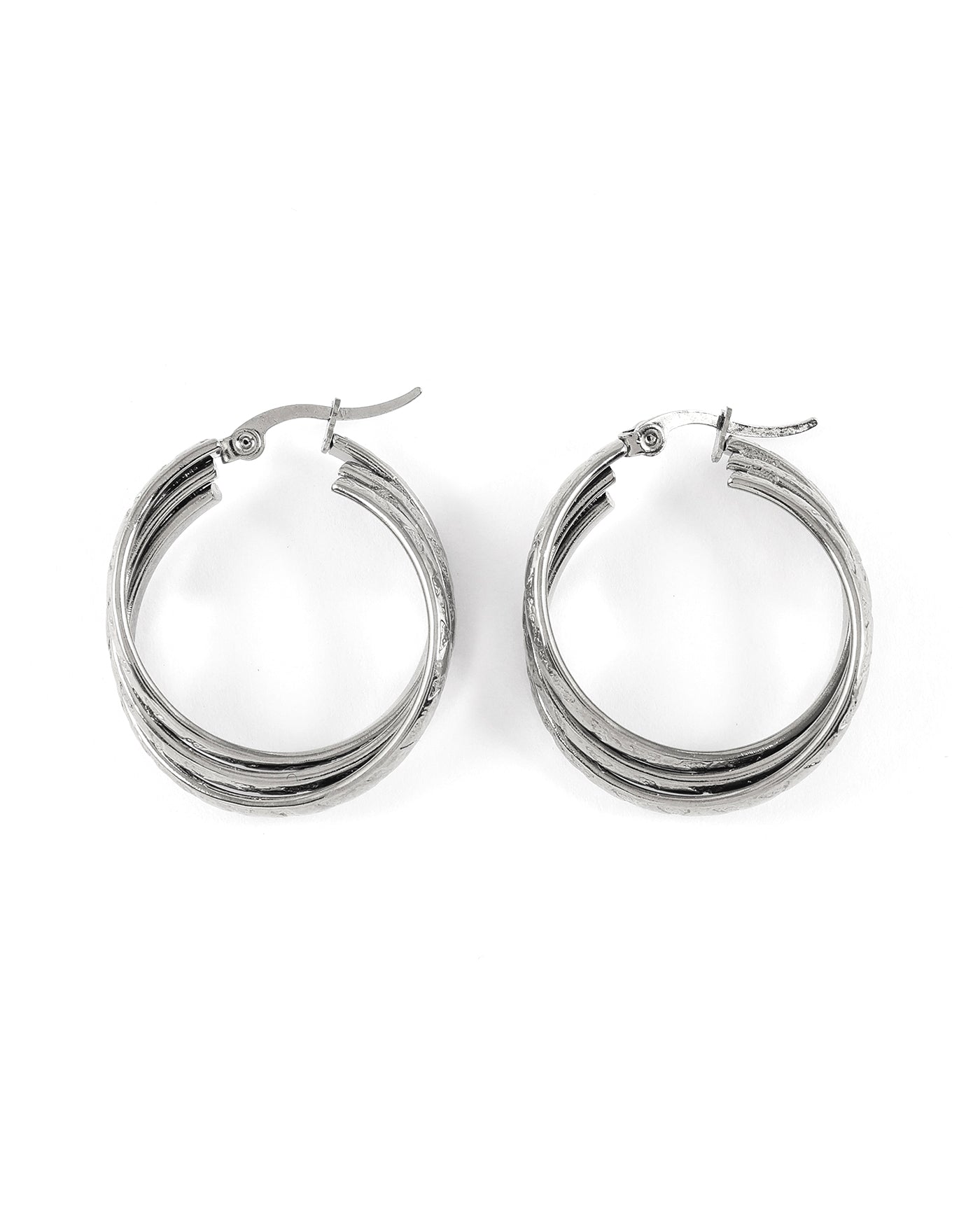 Triplet Silver Earrings