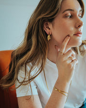 Triplet Gold Earrings
