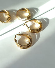 Triplet Gold Earrings
