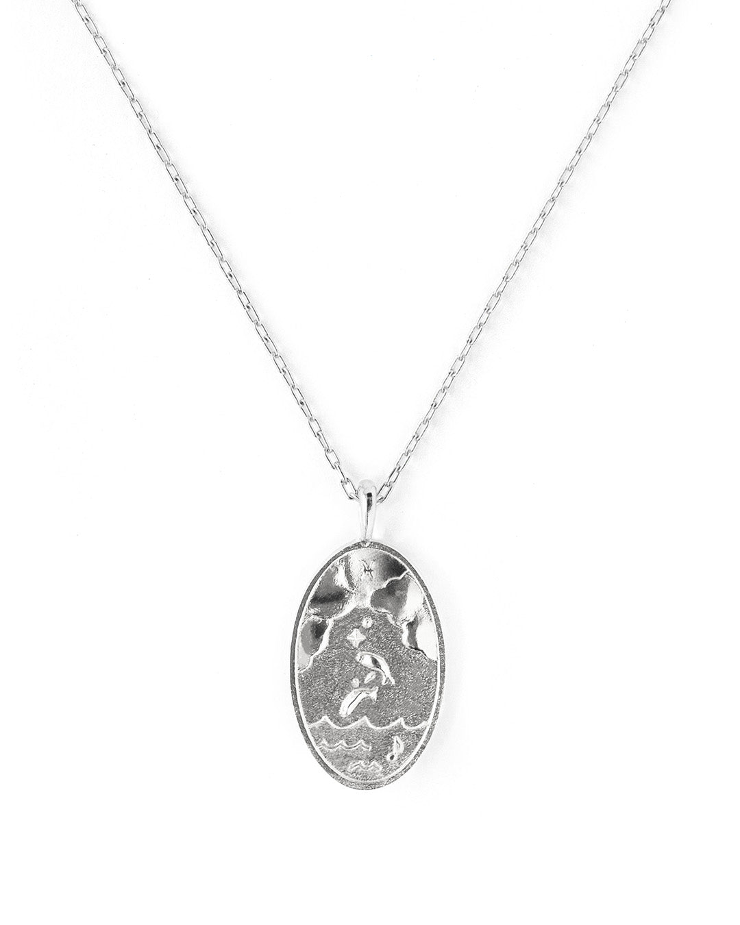 Pisces Silver Zodiac Necklace