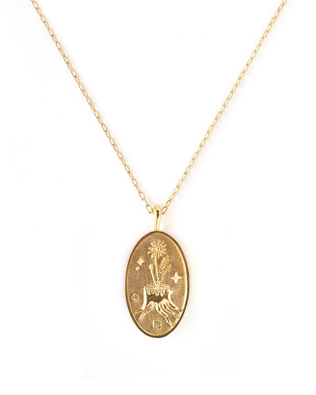 Virgo Gold Zodiac Necklace