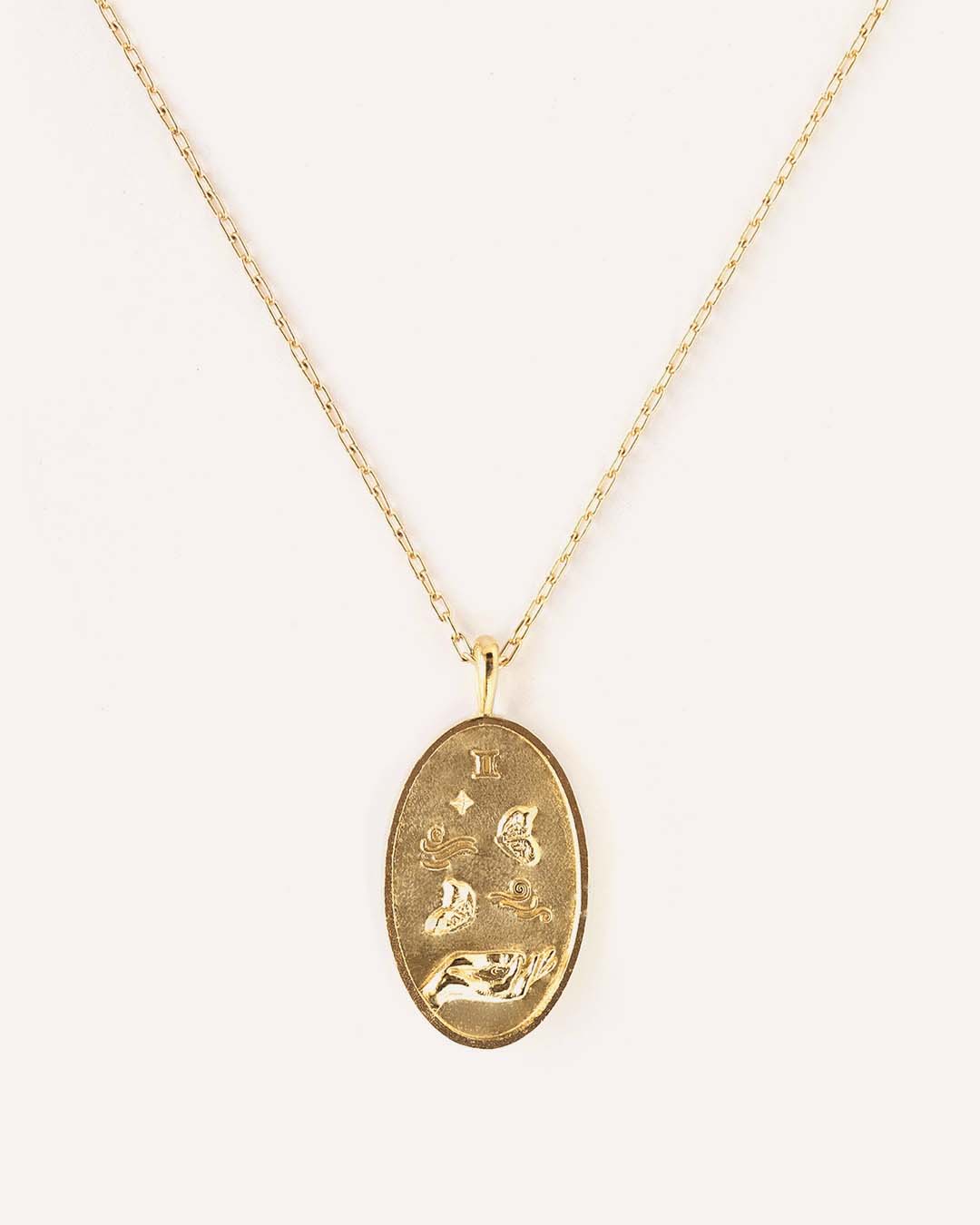 Gemini | 10K Solid Gold Zodiac Necklace