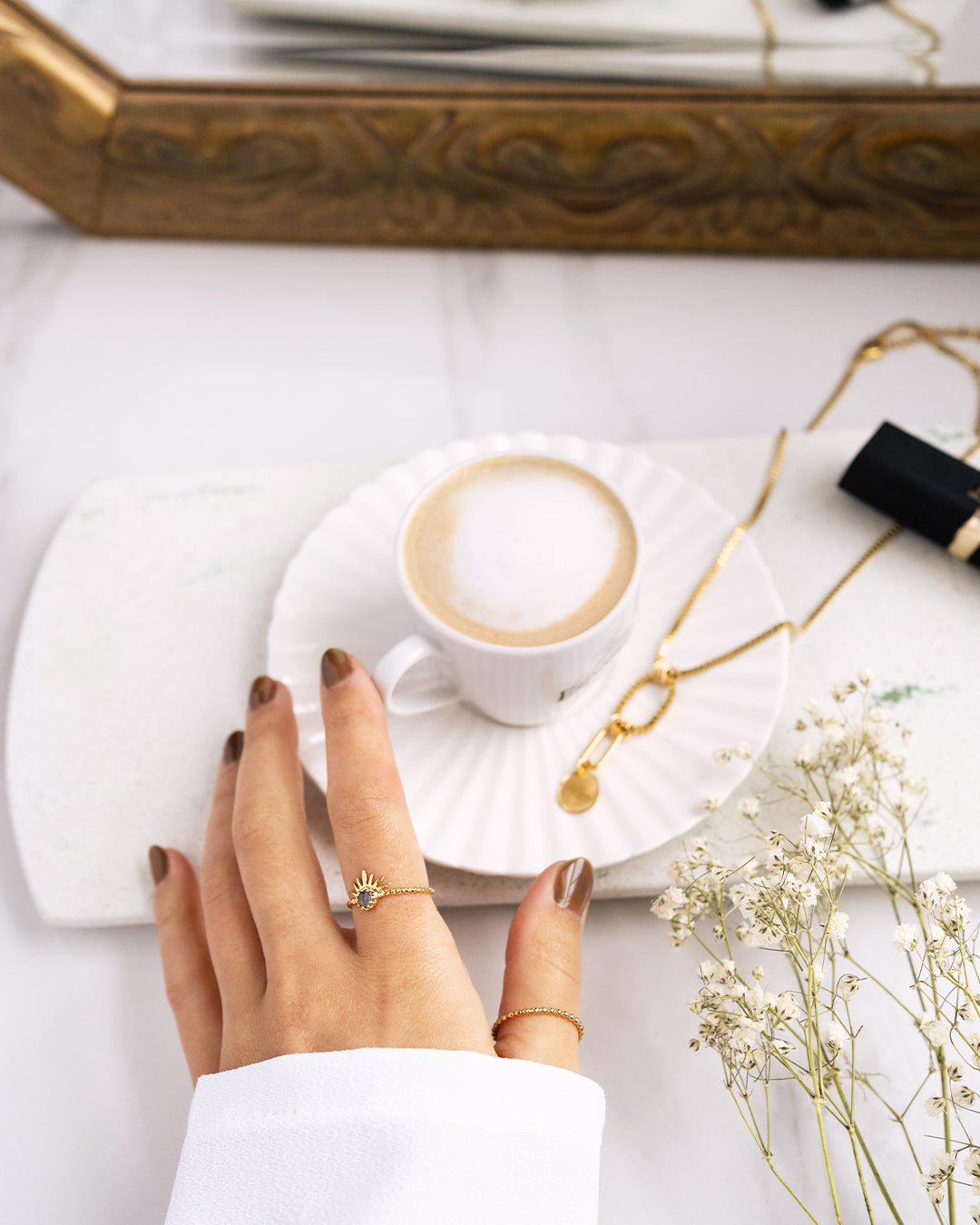 Perlu Gold Ring
